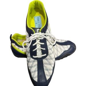 FootJoy Summer Series Mesh Spikeless Golf / Pickleball Shoes Navy / White Sz 8